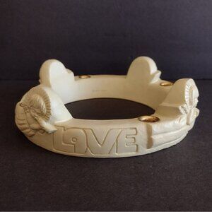 Abbey Press Christmas Angel Candle Holder Taper Advent Love Hope Peace Joy